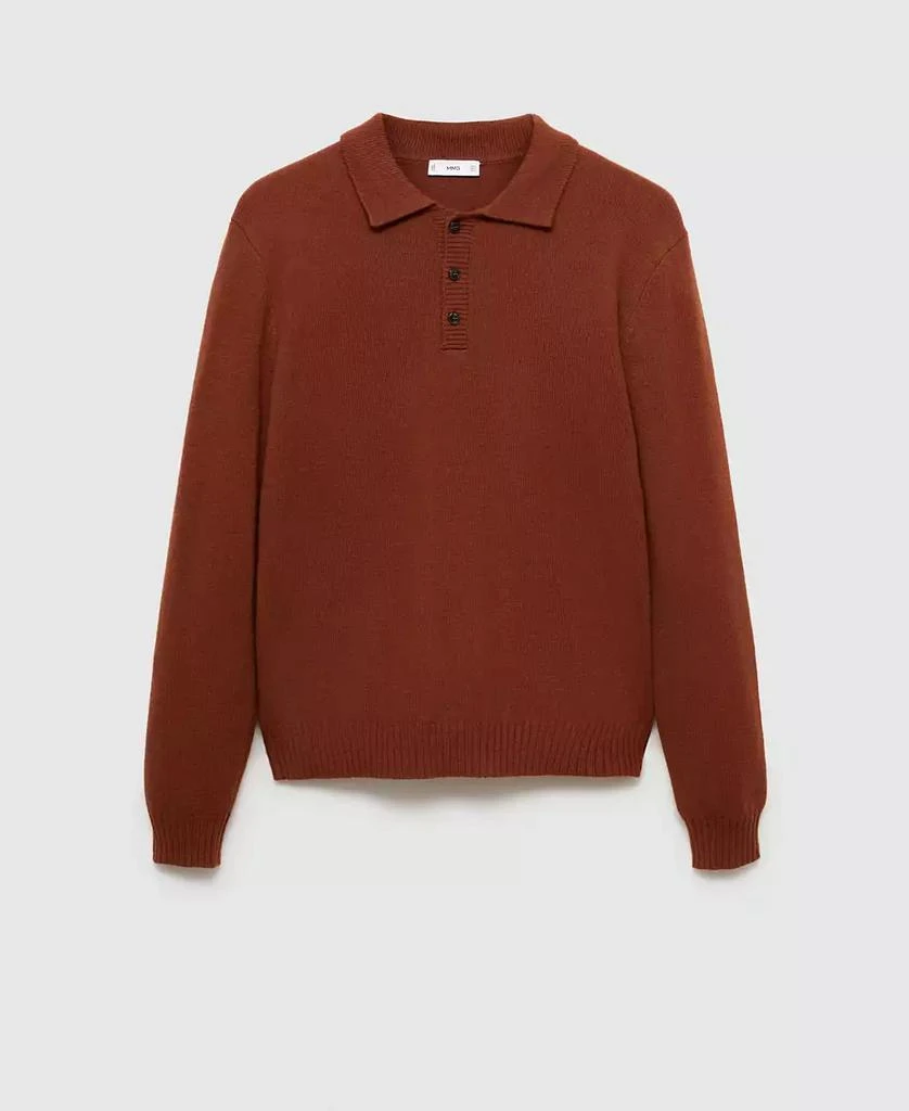 Mango Men's Wool-Blend Polo-Collar Sweater 2