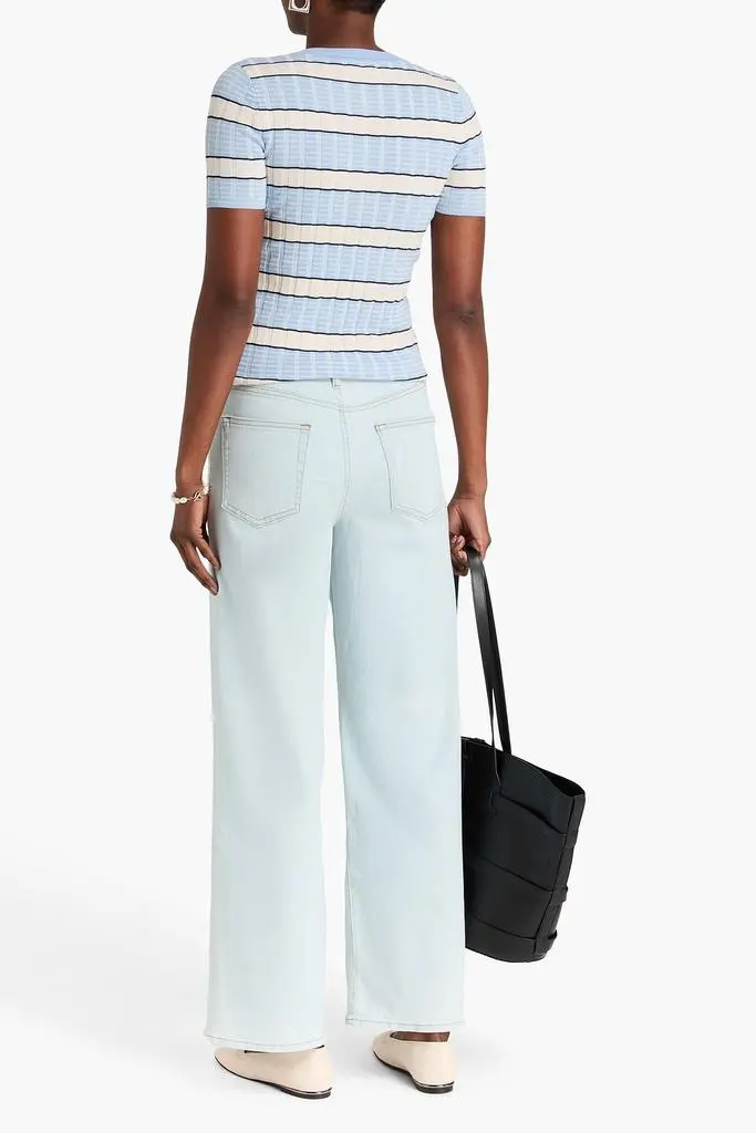 FRAME Le Slim Palazzo high-rise wide-leg jeans 3