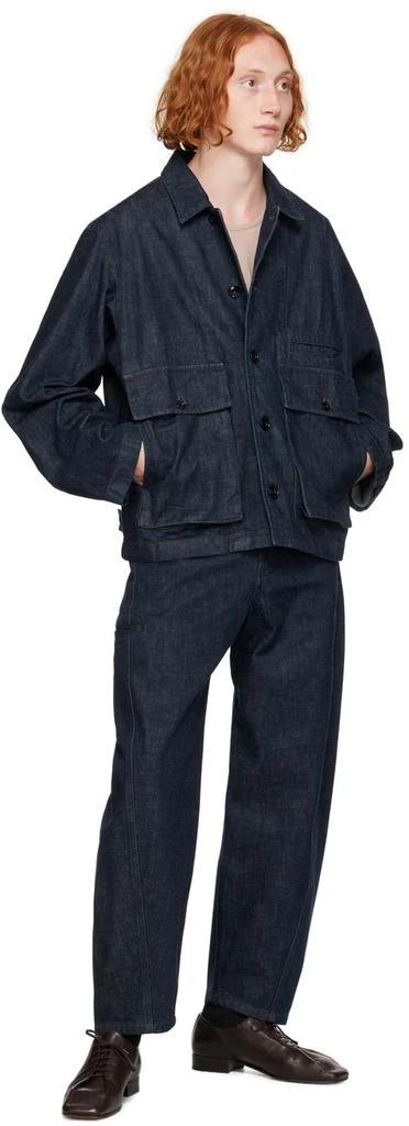Lemaire Indigo Twisted Workwear Jeans 4