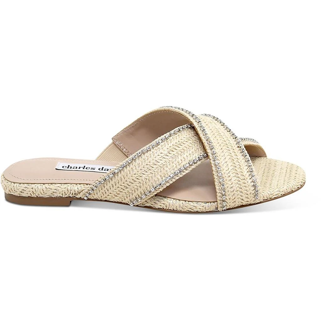 Charles David Kenya Womens Embellished Slip On Slide Sandals 2