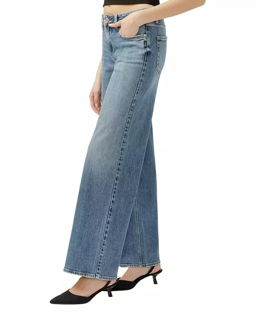 Silver Jeans Co. Women's Suki Mid Rise Curvy Fit Wide Jeans 5