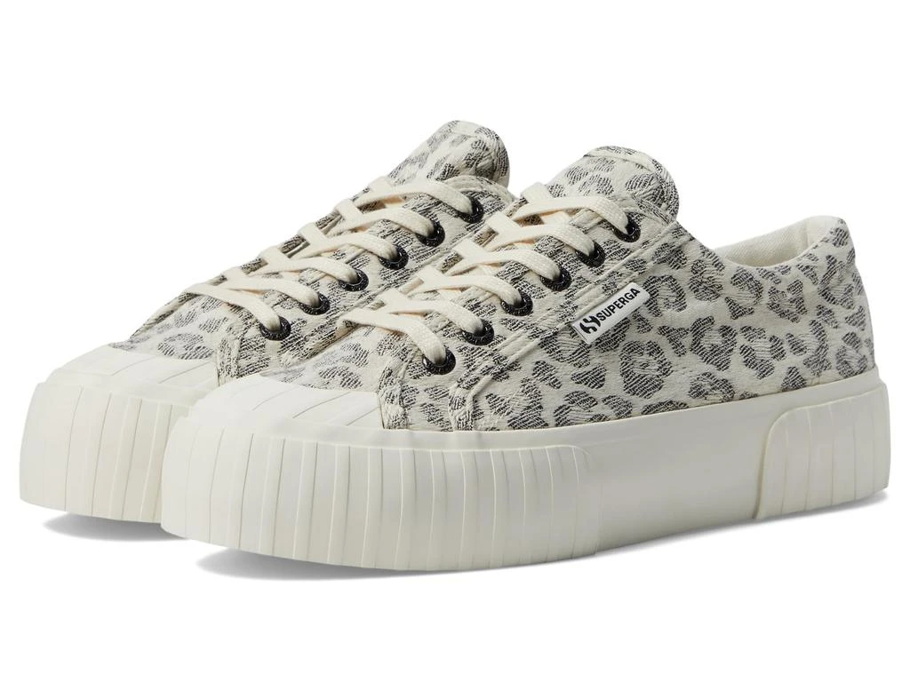 Superga 2631 stripe platform jacquard animalier 1