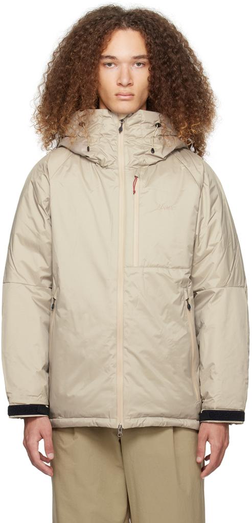 NANGA Beige Raglan Sleeve Down Jacket