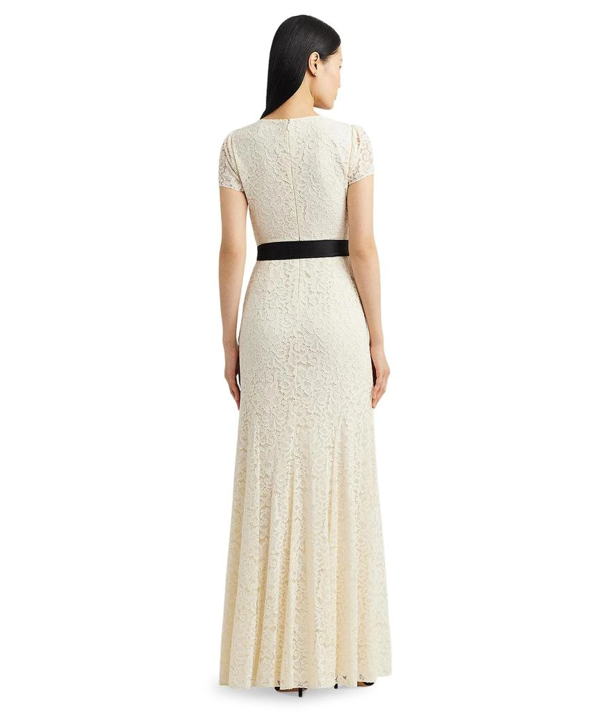 Ralph Lauren Belted Lace Gown 2