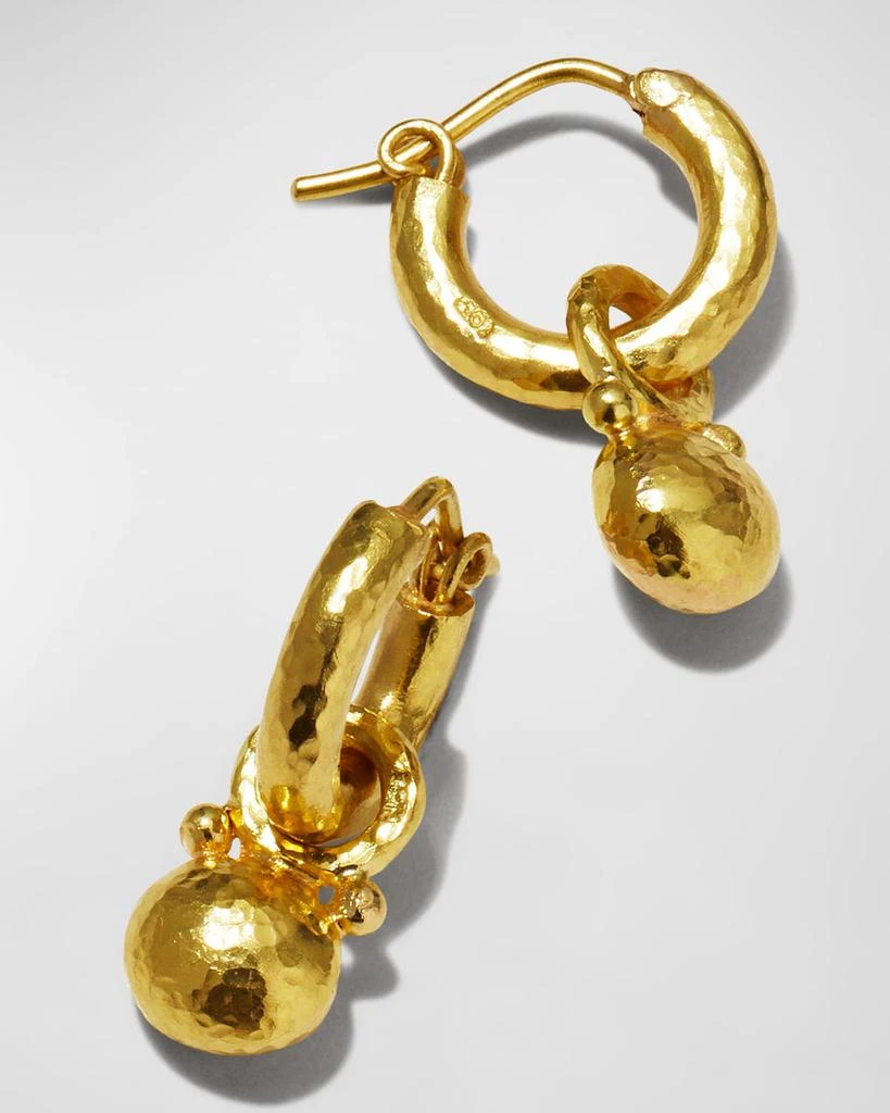 Elizabeth Locke Gold Horizontal Oval-Drop Earring Pendants 3