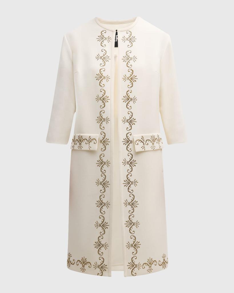 Libertine Eisenhower Embellished Open Duster Coat
