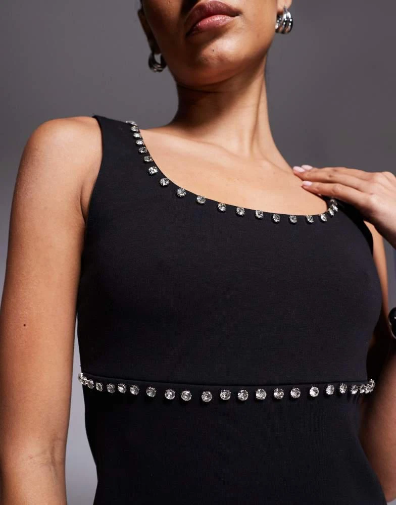 New Look New Look scoop neck diamante detail mini dress in black - Dresses  & Skirts - BeyondStyle