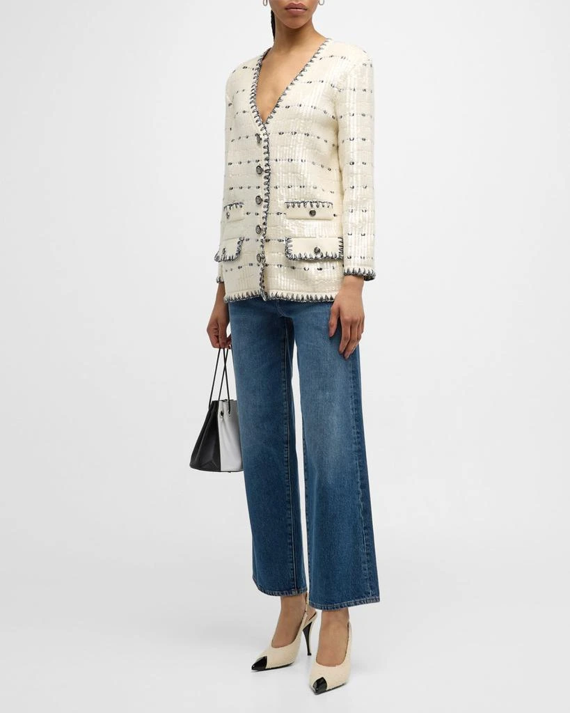 VERONICA BEARD Ceriani Sequin Knit Jacket 4