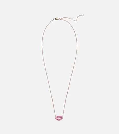 Roxanne First Scarlett Kiss 14kt rose gold necklace with pink sapphires 1