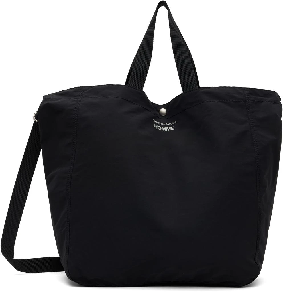 Comme des Garcons Black Nylon Grosgrain Tote 1