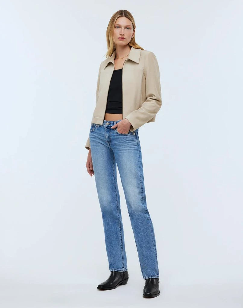 Madewell Shrunken Zip-Front Jacket in Suede 2