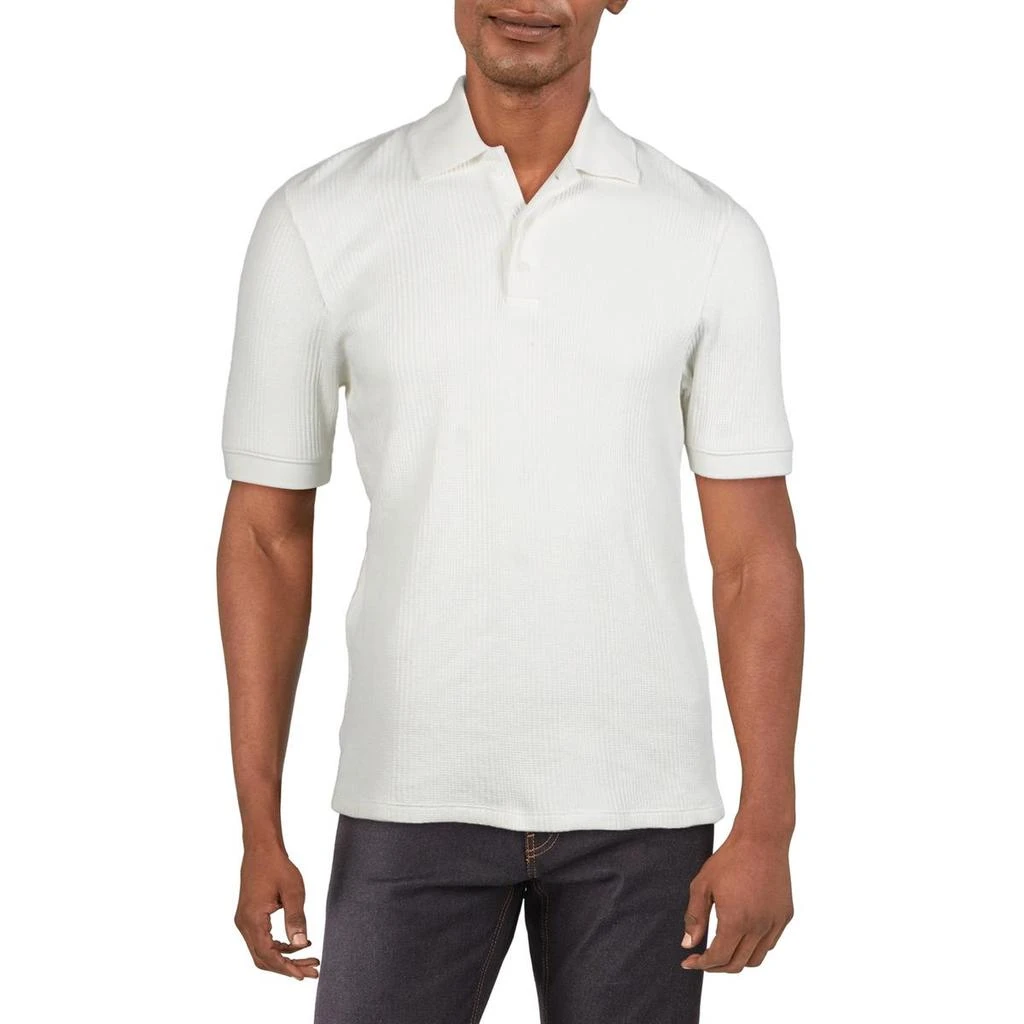 Vince Mens Textured Cotton Polo 1