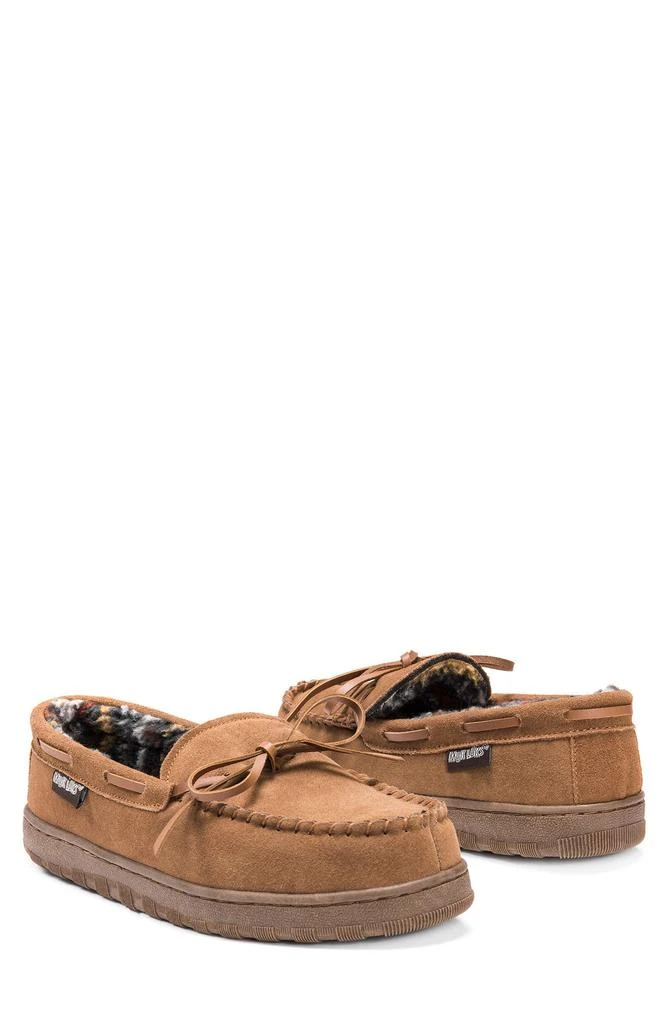 MUK LUKS Paul Printed Berber Suede Faux Fur Lined Slipper 8