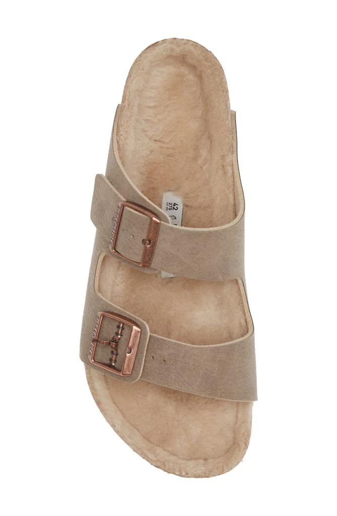 Birkenstock Arizona Dust Genuine Shearling Slide Sandal - Discontinued 5