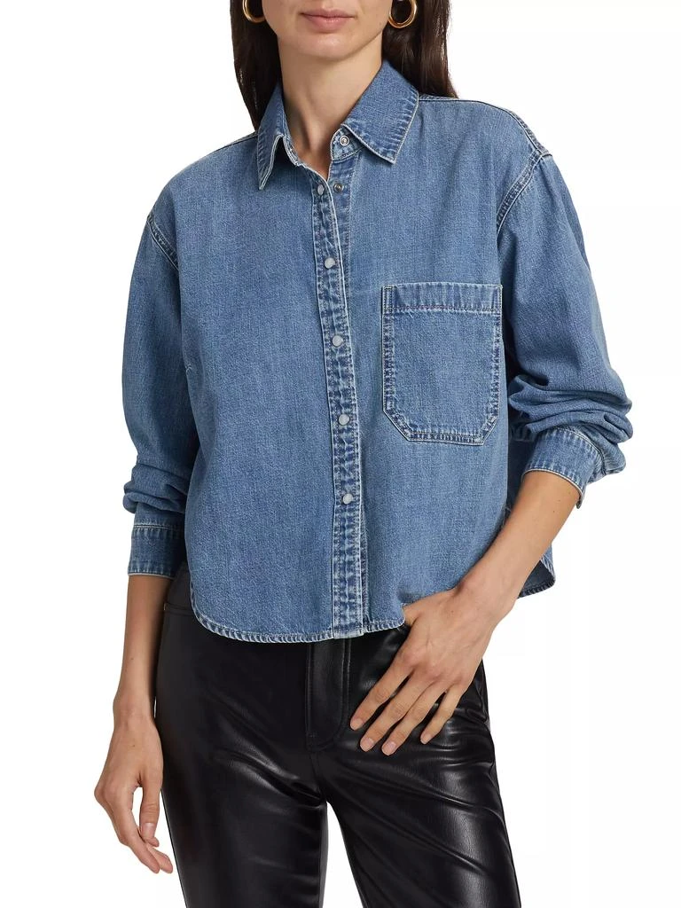 VERONICA BEARD Aderes Denim Long-Sleeve Shirt 3