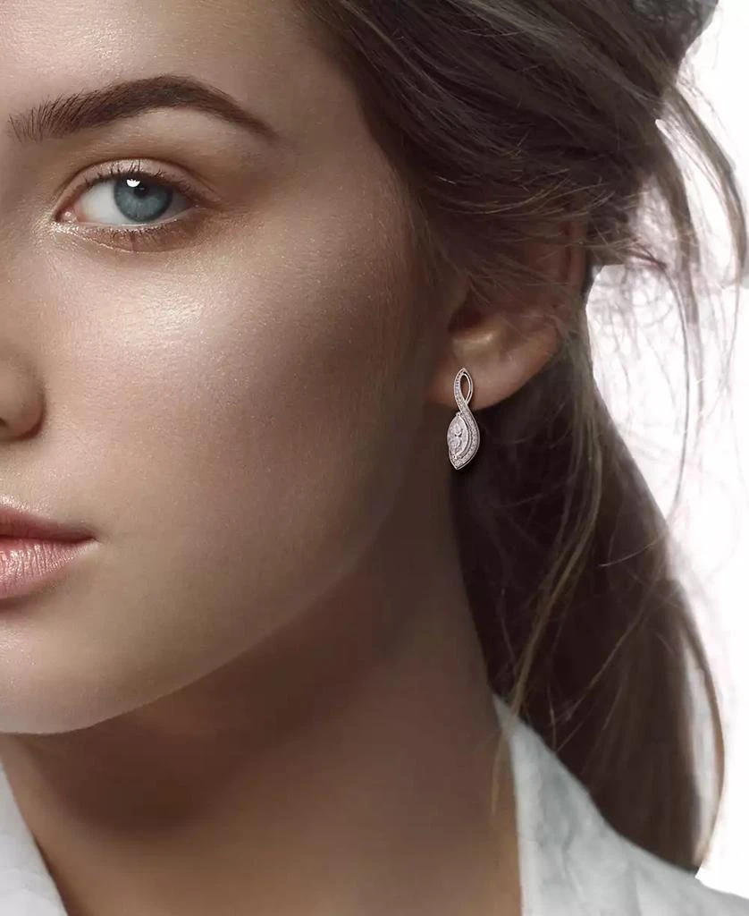 Macy
s Moissanite (2-1/5 ct. t.w.) Drop Earrings in Sterling Silver 4