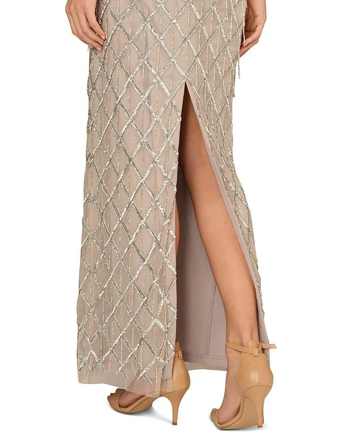 Aidan Mattox Beaded Halter Gown 4