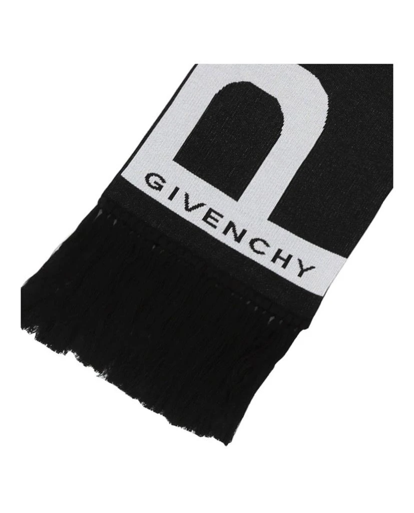 Givenchy Logo Fringe Football Scarf 3