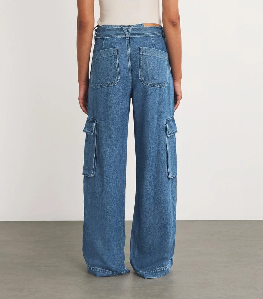 7 For All Mankind Lustre Cargo Palazzo Jeans 4