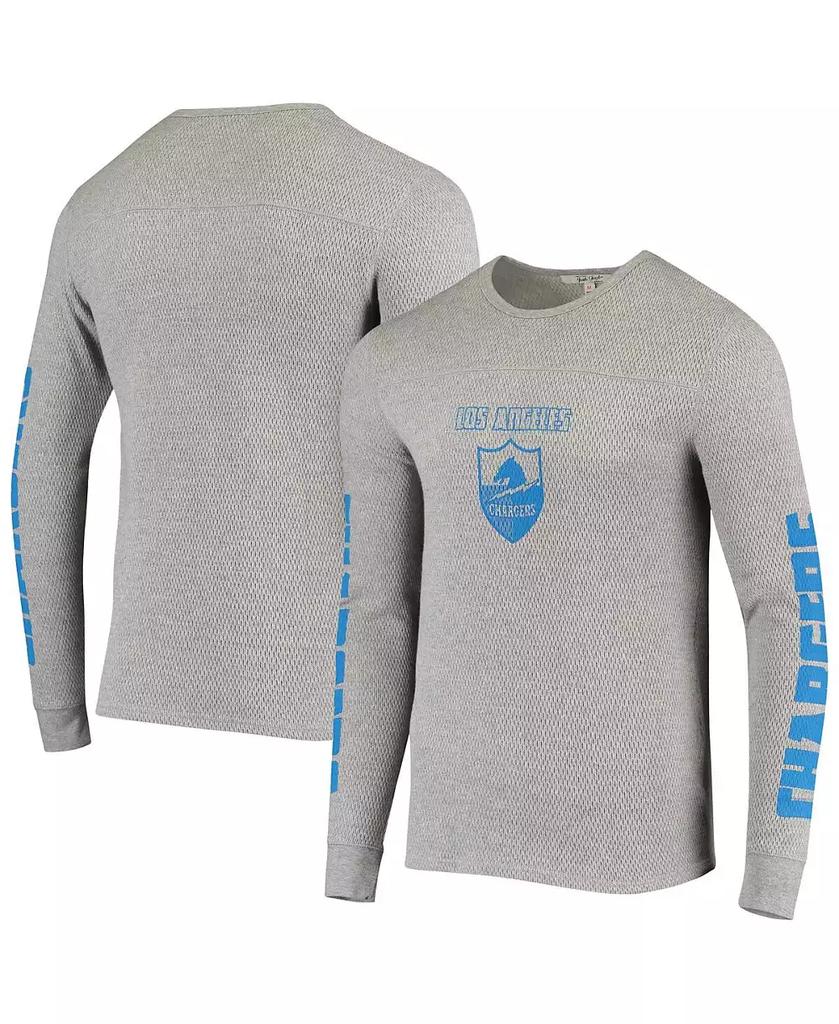 Junk Food Men's Heathered Gray Los Angeles Chargers Heavyweight Thermal Long Sleeve T-shirt