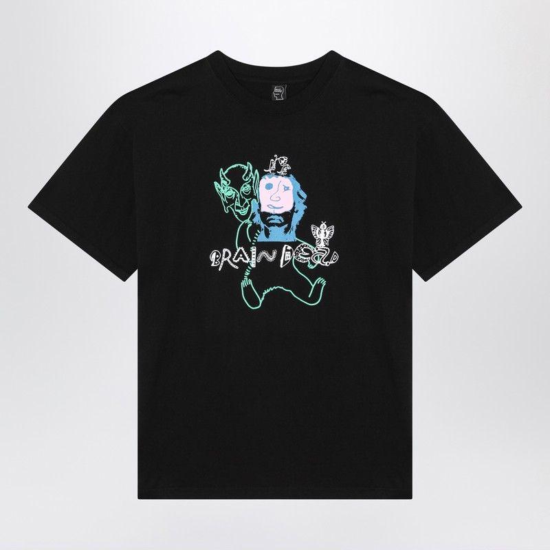 Brain Dead BLACK COTTON MASKS T-SHIRT