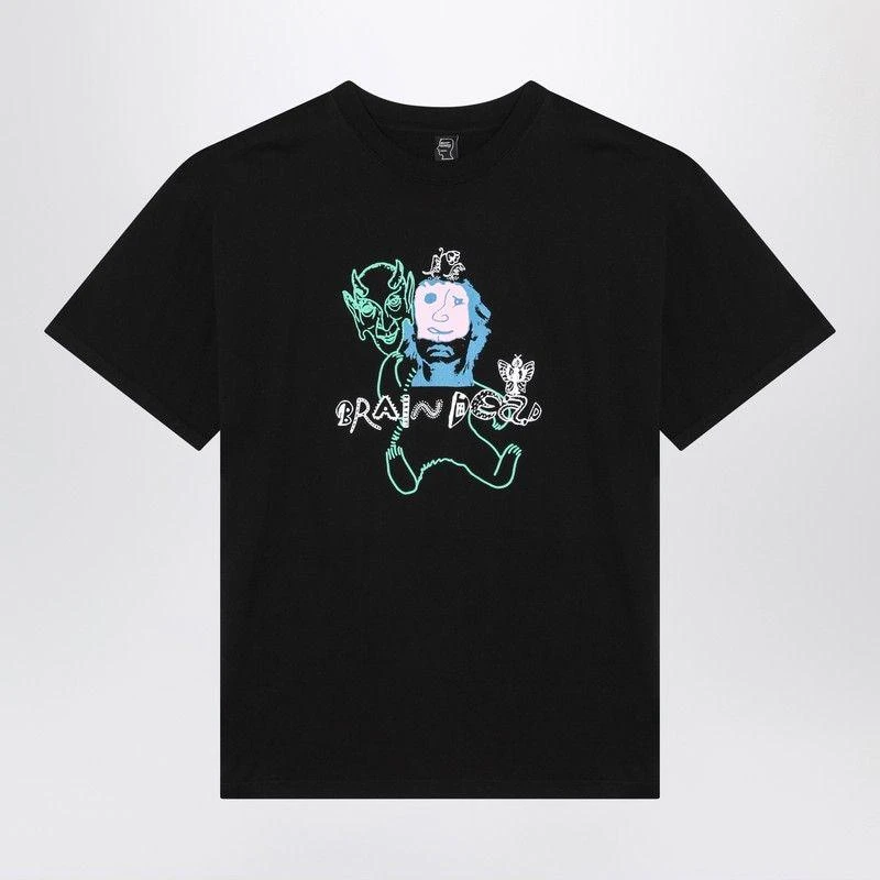 Brain Dead BLACK COTTON MASKS T-SHIRT 1