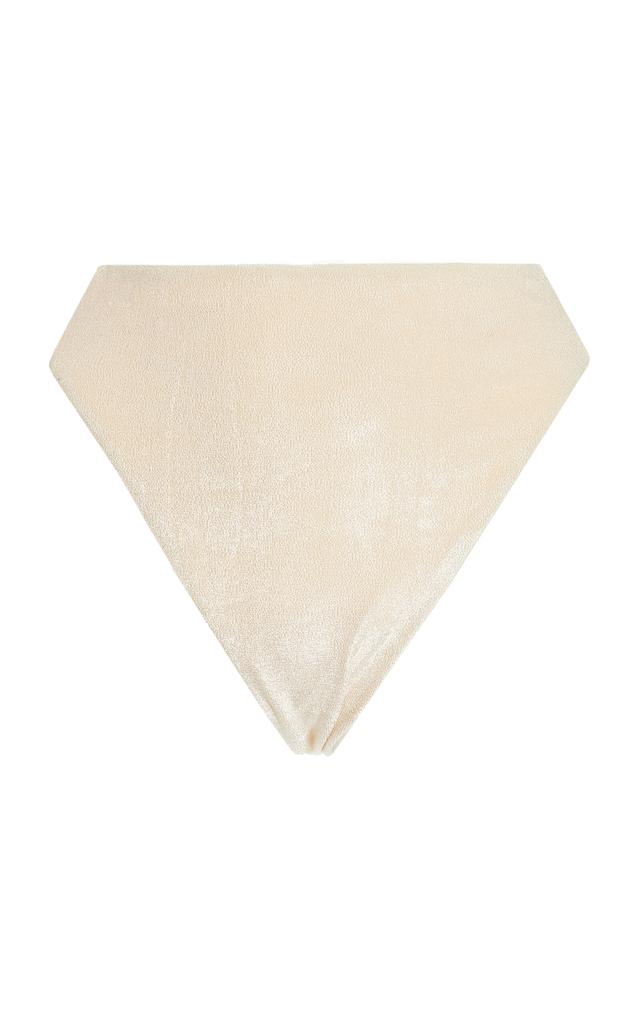 JADE SWIM JADE SWIM - Incline High-Cut Bikini Bottom - Ivory - M - Moda Operandi