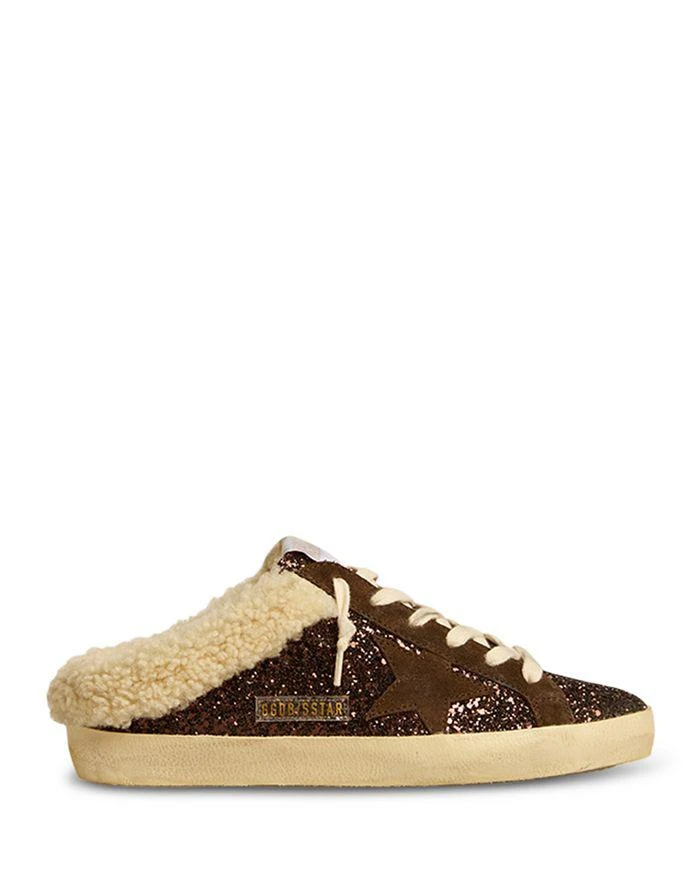 Golden Goose Women's Super-Star Glitter Shearling Mule Sneakers 1