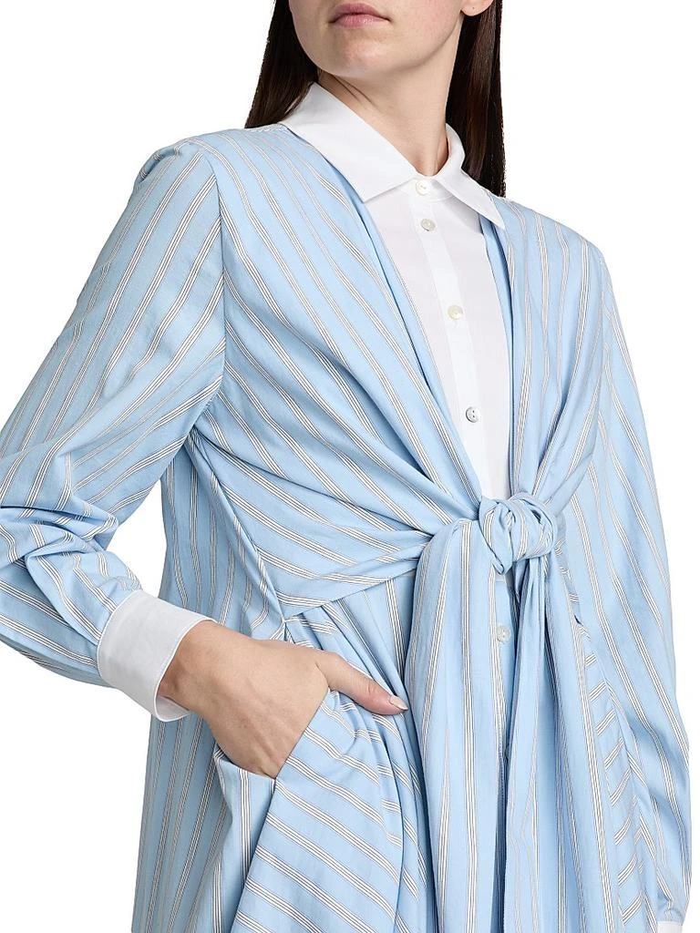Cinq à Sept Evie Viviette Striped Midi-Shirtdress 6