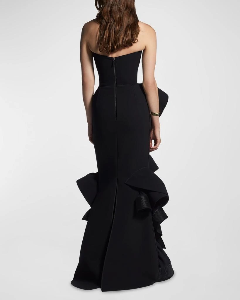 Maticevski Indulgence Ruffle Strapless Gown 4