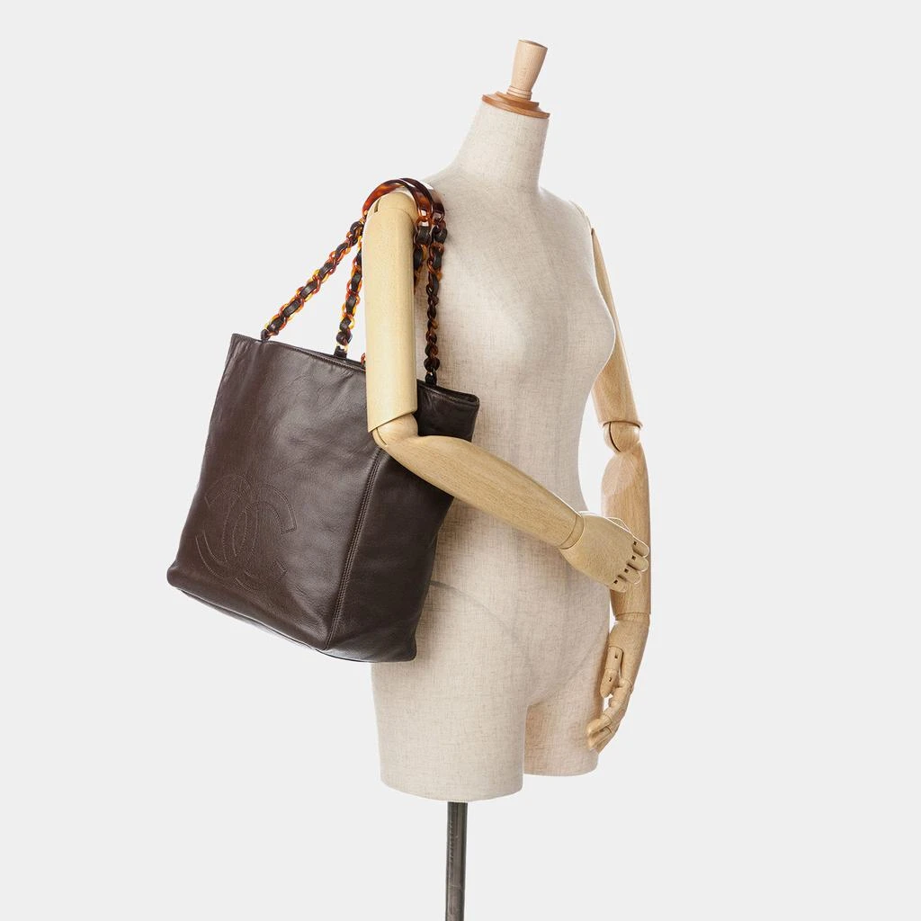 Chanel Chanel Brown Tone Caviar Leather CC Tote Bag 4