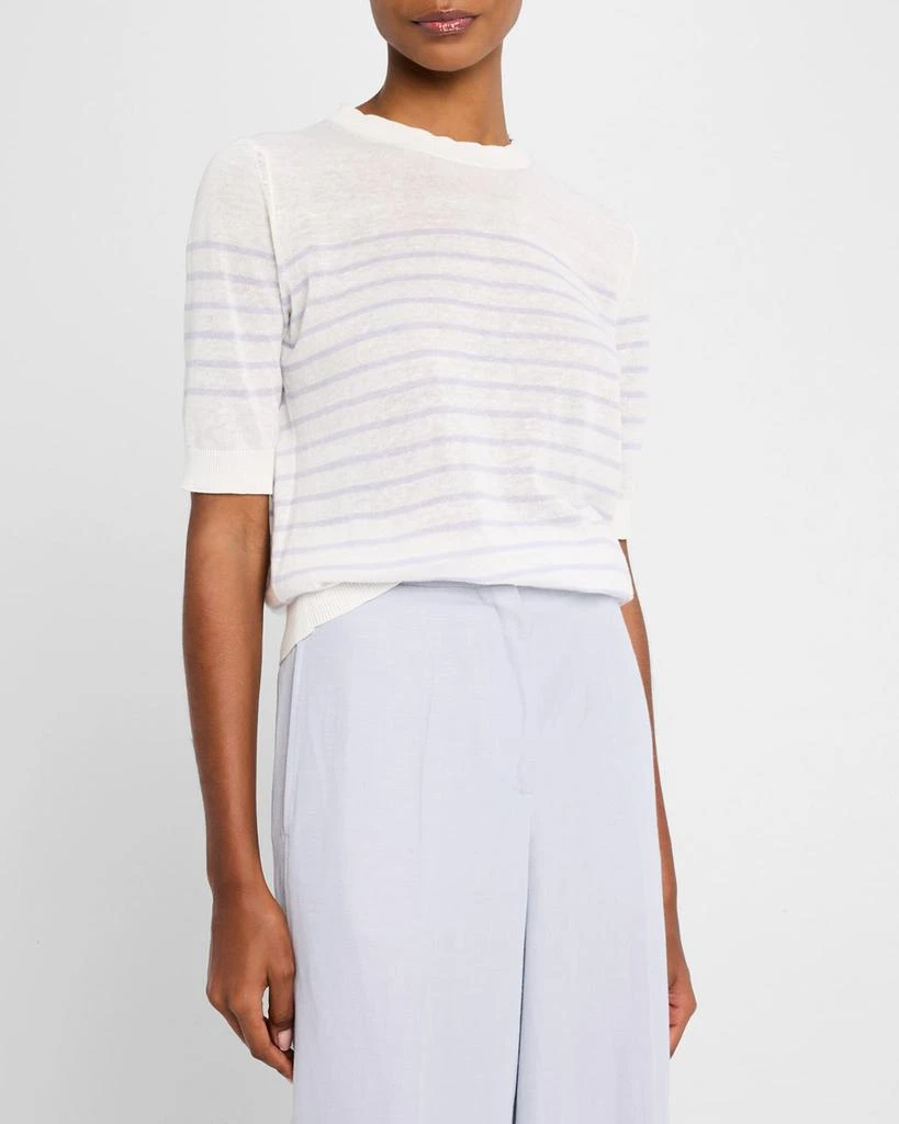 FABIANA FILIPPI Striped Linen-Cotton Sweater 3