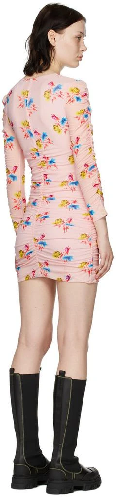 Ganni Pink Nylon Mini Dress 3