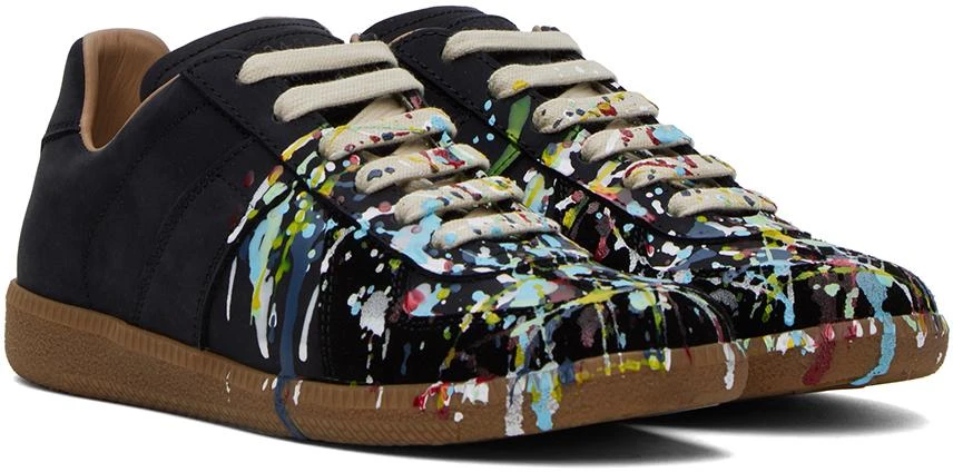 Maison Margiela Black Paint Replica Sneakers 4