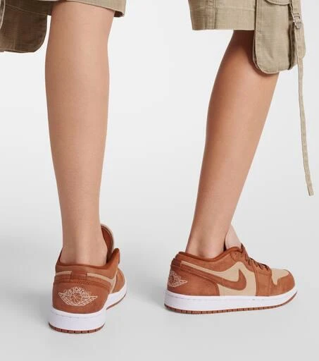 NIKE Air Jordan 1 Low suede-trimmed leather sneakers 7