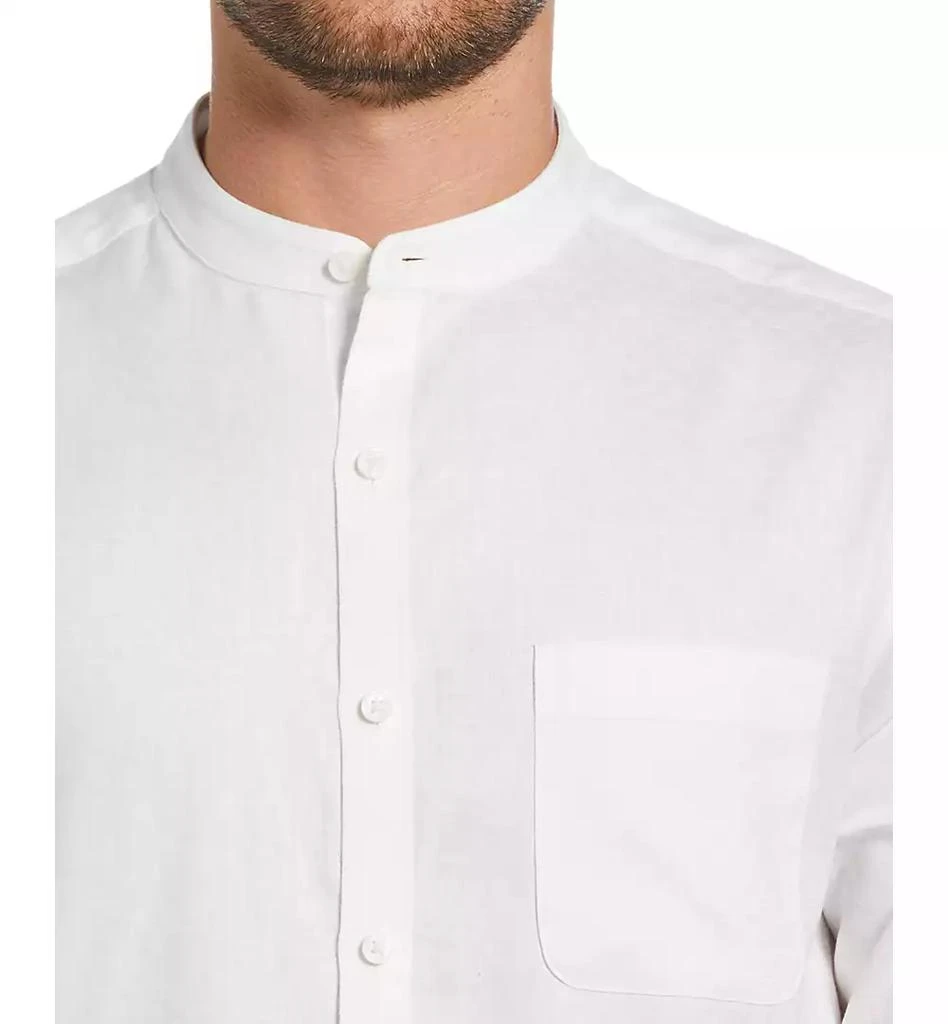 Cubavera Men's Relaxed-Fit Banded Collar Long Sleeve Button-Down Shirt 4