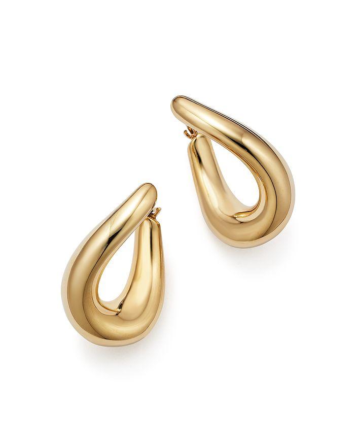 Bloomingdale's 14K Yellow Gold Medium Oval Twist Hoop Earrings