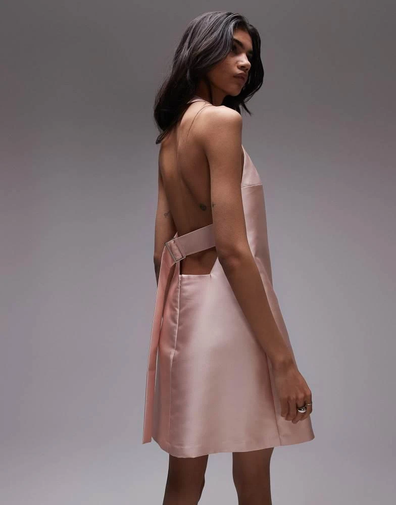 Shop Topshop halter neck mini dress in structured pink blush on Sale at  BeyondStyle  Get 26% Off Topshop halter neck mini dress in structured pink  blush with Limited-Time Flash Deals, Exclusive