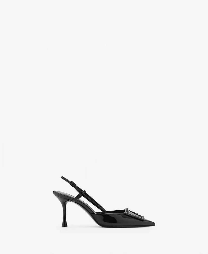 Mango Women's Patent Leather Slingback-Heeled Shoes 5