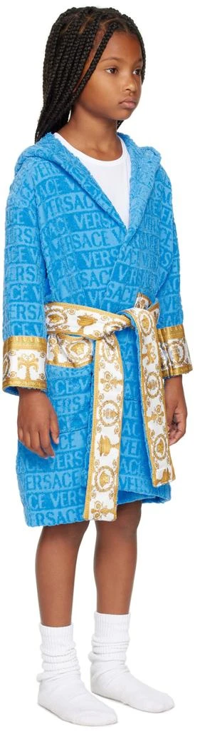 Versace Kids Blue I Love Baroque Bath Robe 2