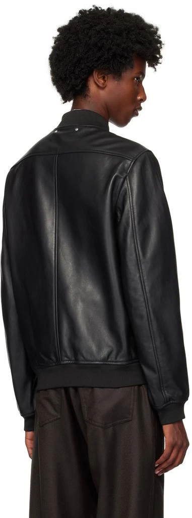 Paul Smith Black Zip Leather Bomber Jacket 3