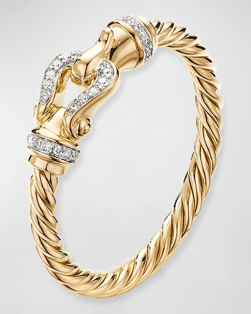 David Yurman 2mm Cable Buckle Ring in 18K Gold 3