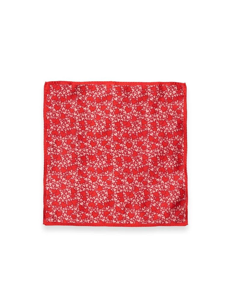 Paul Fredrick Hearts Silk Pocket Square 2