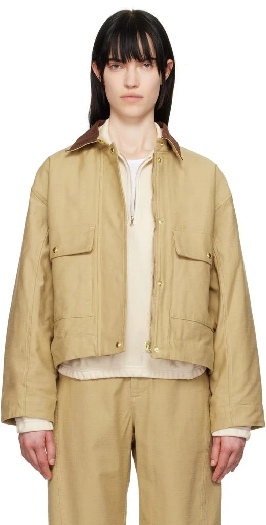 Rag & Bone Beige Nonie 2-in-1 Cotton Twill Jacket 1