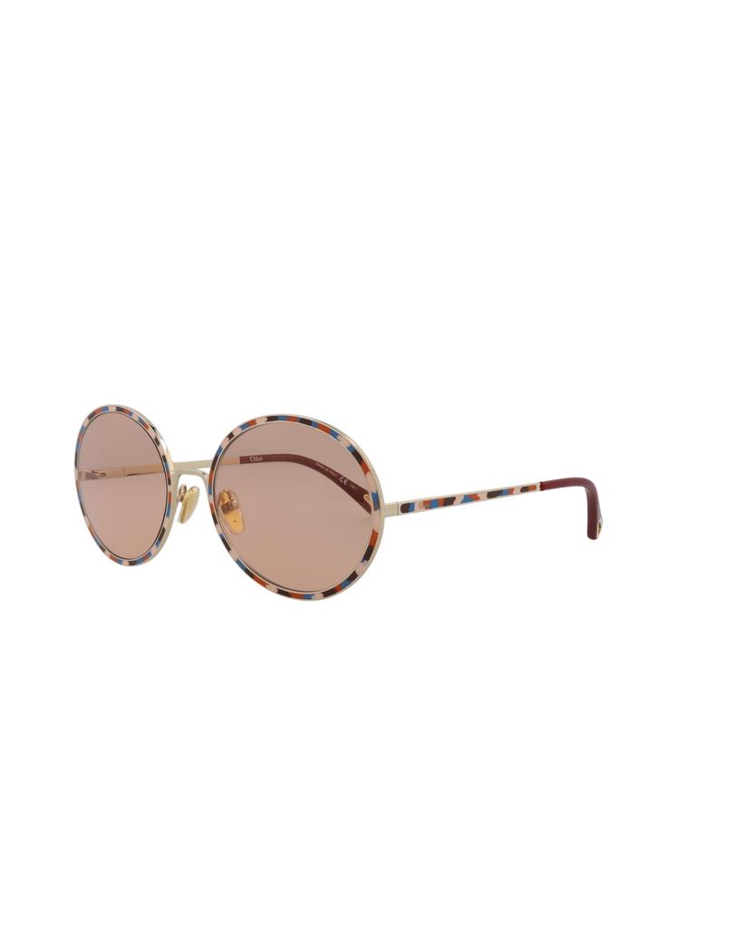 Chloé Round-Frame Metal Sunglasses