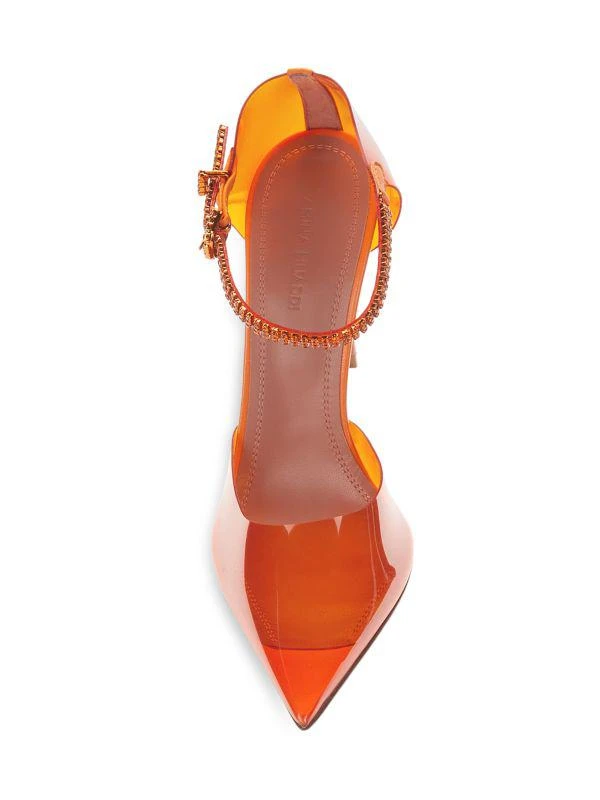 Amina Muaddi 89MM Ursina See Through Pumps 5