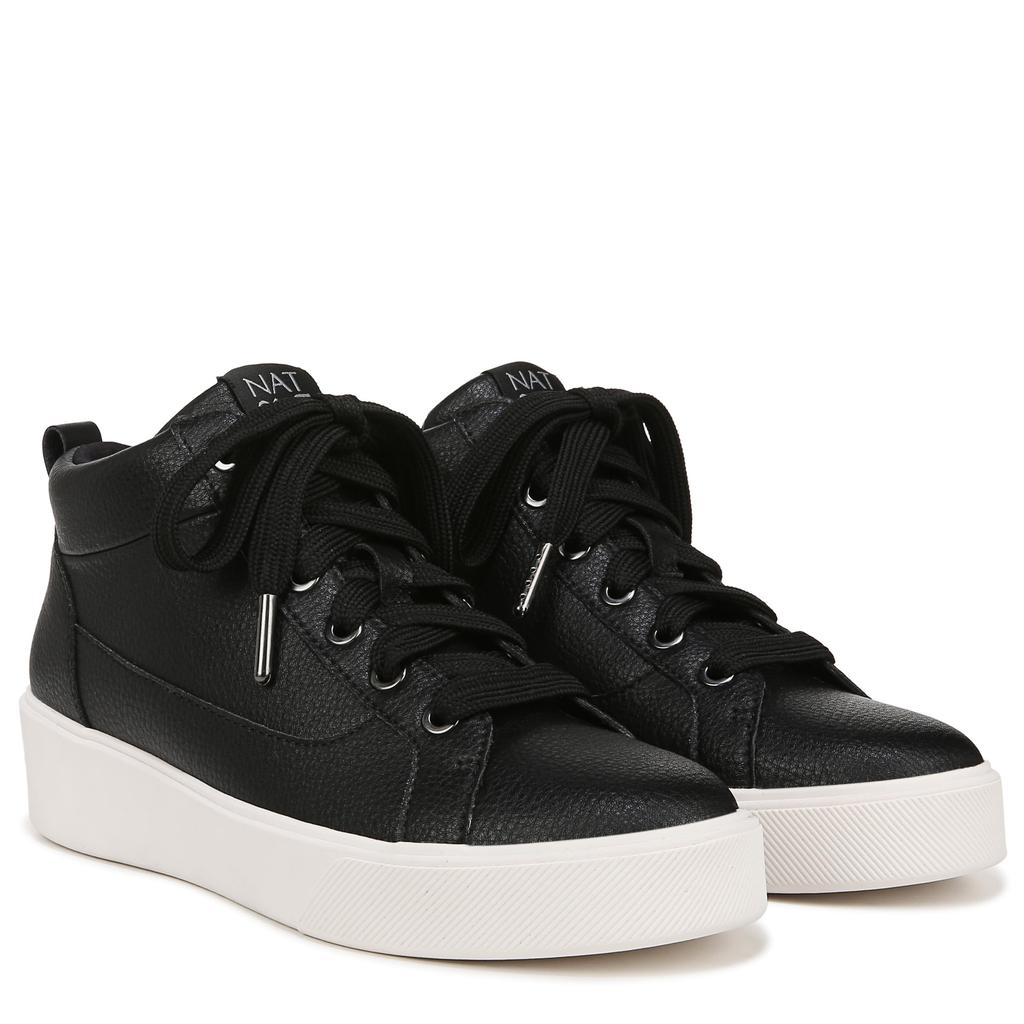 Naturalizer Morrison Mid High-Top Fashion Casual Sneakers Black-Leather 8.5  - Casual Shoes - Free Shipping - BeyondStyle