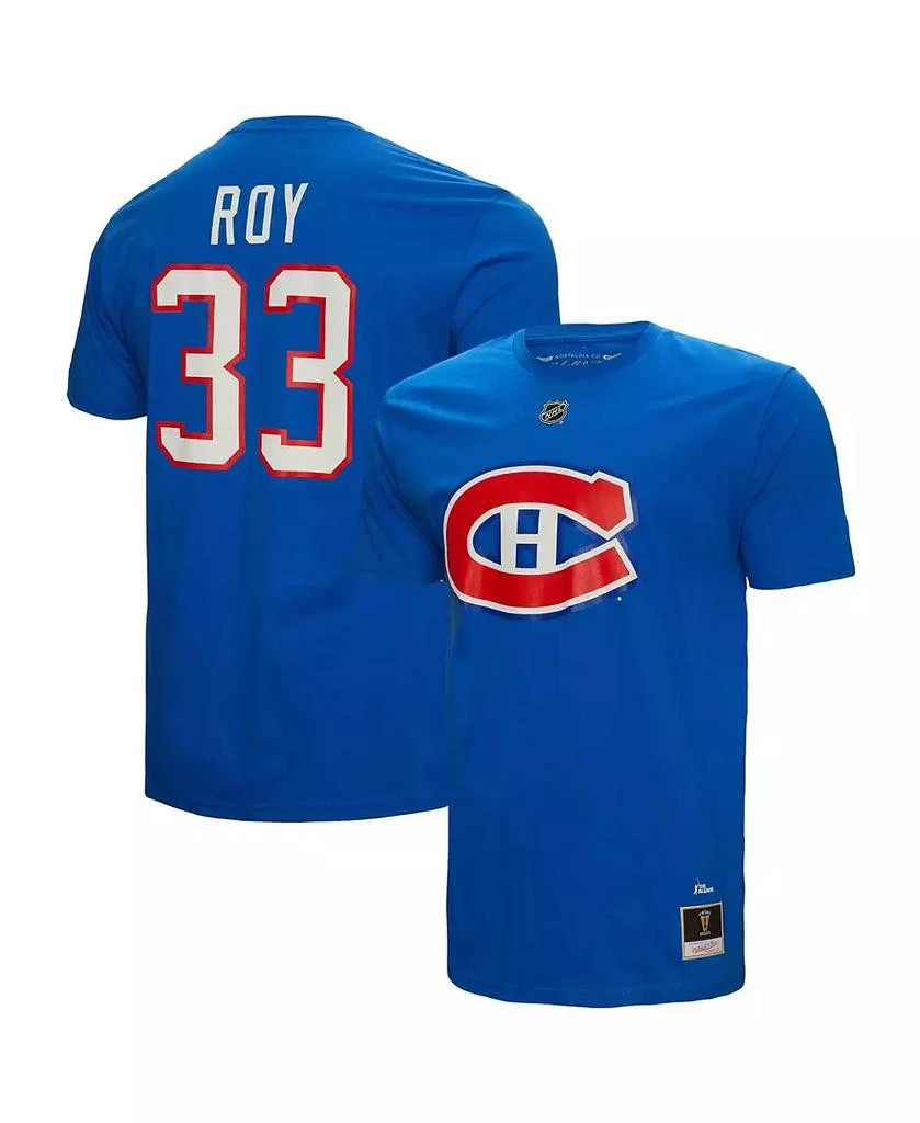 Mitchell & Ness Men's Patrick Roy Blue Montreal Canadiens Name and Number T-shirt 1