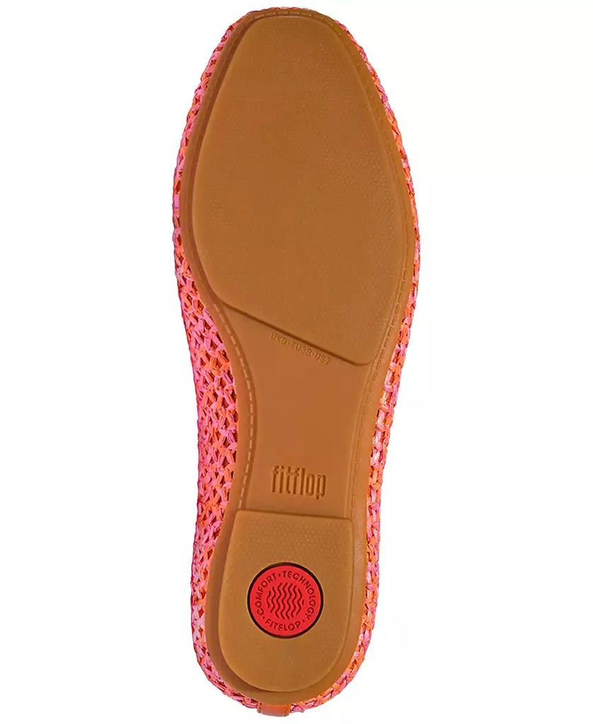 FitFlop Women's Delicato Bow Woven Ballet Flats 5