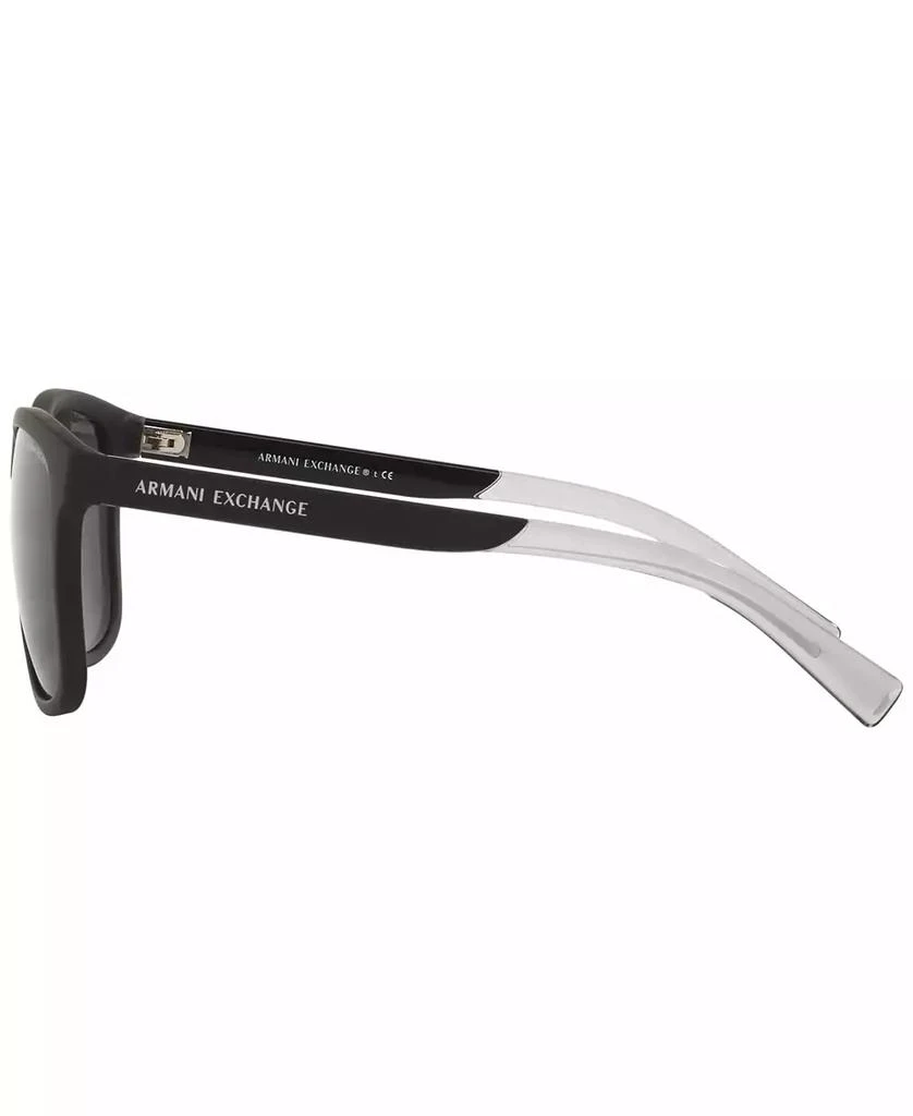 Armani Exchange Men
s Low Bridge Fit Sunglasses, AX4049SF 57 3